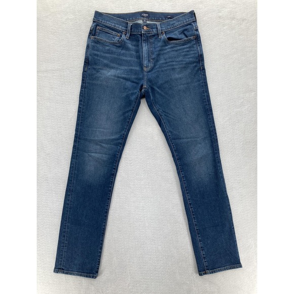 J Crew Jeans Mens 32x32 Blue Slim Fit Signature Flex Stretch Denim Pants Preppy - Picture 1 of 13